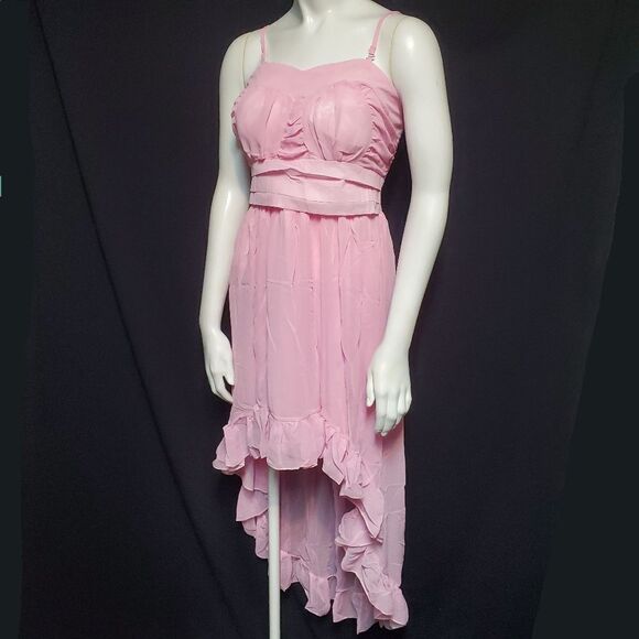 Angela Pink High Low Dress (L) - Picture 1 of 5